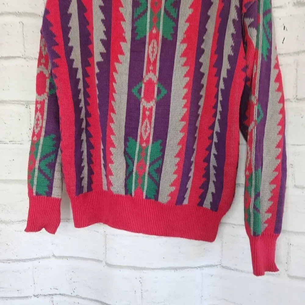 Pendleton Multicolor High Grade Western Wear Crew Neck Pullover Sweater Medium